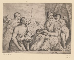Venus le venda los ojos a Amor de Louis I Boullogne