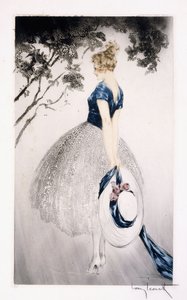 En el nido, c.1922 (aguafuerte y punta seca) de Louis Icart
