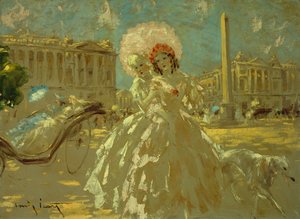 Place de la Concorde (óleo sobre lienzo) de Louis Icart