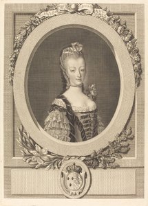 María Antonieta de Francia de Louis Jacques Cathelin after Jean Martial Fredou