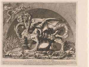 Quimera
Chimaera
La Chimère de Monsieur Deprez (título original)
Le tricephale africain ou le monstre à trois têtes (título en el objeto) de Louis Jean Desprez