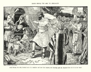 David lleva el Arca a Jerusalén (litografía) de Louis John Rhead
