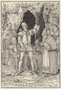 Aquí hay suficiente dinero, maestro, dijo Pequeño Juan, Para pagar la cuenta de Louis John Rhead