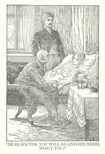 Ilustración para Heidi de Johanna Spyri (litografía) de Louis John Rhead