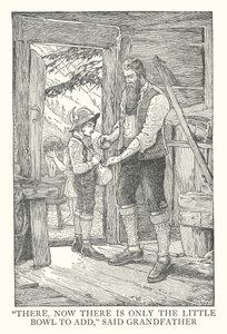Ilustración para Heidi de Johanna Spyri (litografía) de Louis John Rhead