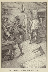 Ilustración de Secuestrado por Robert Louis Stevenson de Louis John Rhead
