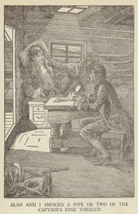 Ilustración de Secuestrado por Robert Louis Stevenson de Louis John Rhead