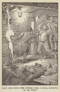 Ilustración de Secuestrado por Robert Louis Stevenson de Louis John Rhead