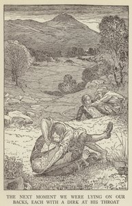Ilustración de Secuestrado por Robert Louis Stevenson de Louis John Rhead