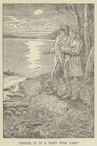 Ilustración de Secuestrado por Robert Louis Stevenson de Louis John Rhead