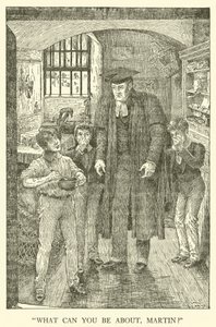 Ilustración para los Días de Escuela de Tom Brown de Louis John Rhead