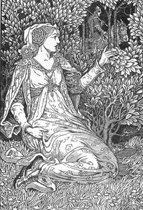 La belle Iseult (retrato de Iseult (Isault)) Ilustración de Louis Rhead (1858-1926) de "El rey Arturo y sus caballeros" 1923 Colección particular