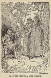 Próspero, Miranda y Calibán de Louis John Rhead