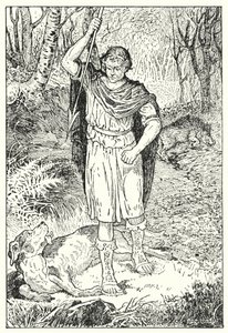 El viejo sabueso (litografía) de Louis John Rhead