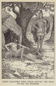 Timon entregó a su capitán el oro para pagar a sus soldados de Louis John Rhead