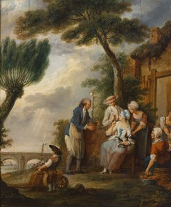 El jardinero o el compromiso (óleo sobre lienzo) de Louis Joseph (1731 98) Watteau