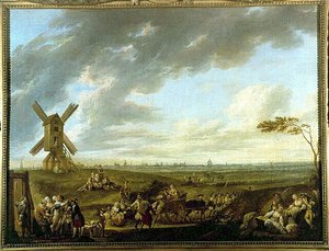 Vista de Lille tomada por Dieu-de-Marcq - por Louis Joseph Watteau dit Watteau de Lille (1731-1798), Museo de Lille de Louis Joseph  Watteau
