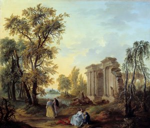 Paseo campestre de Louis Joseph  Watteau