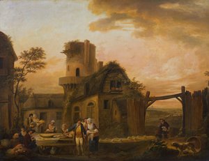 Cuatro horas del día: Noche de Louis Joseph (Watteau de Lille)(attr. to) Watteau