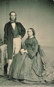 Maximiliano de Habsburgo-Lorena (1832-67) y Carlota de Sajonia-Coburgo-Gotha (1840-1927), Emperador y Emperatriz de México, antes de su partida hacia México, 1864 de Louis Joseph Ghemar