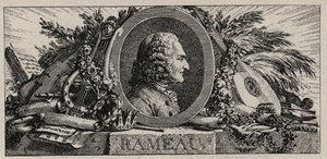 Retrato de Jean Philippe Rameau - grabado de Louis-Joseph Masquelier de Louis Joseph I Masquelier