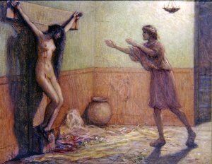 Mujer crucificada