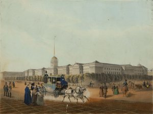 El Almirantazgo en San Petersburgo, finales de 1840s de Louis Jules Arnout