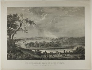 Vista de una parte de Moscú y sus alrededores de Louis Julien Jacottet