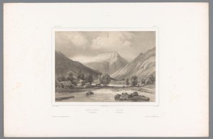 Vista del Gaustatoppen en Telemark Mont-Gousta en Tellemarken / Gousta. Tellemarken (título sobre objeto) Rostros en Escandinavia (título de la serie) Vues du Nord. Noruega (título de la serie)