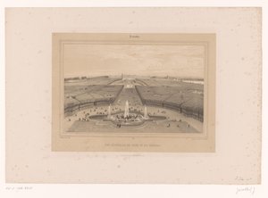 Vista de los jardines de Versalles
Vue générale du Parc et du Château (título en el objeto)
Vistas de París y sus alrededores (título de la serie)
Versalles (título de la serie en el objeto) de Louis Julien Jacottet