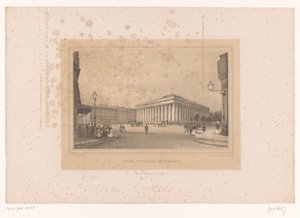 Vista del edificio de la Bolsa de París
Bourse et Tribunal de Commerce (título en el objeto)
Rostros en París y sus alrededores (título de la serie)
París (título de la serie en el objeto) de Louis Julien Jacottet