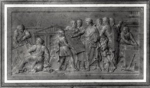 Mejoras para París, estudio para un bajorrelieve, principios del siglo XIX