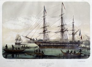 El Astrolabe (nuevo nombre del “Shell”) y el Zelee, barcos de Jules Dumont d
