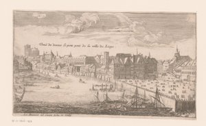 Visión de Luik
Vista desde arriba del pequeño puente de la ciudad de Lieja (título en el objeto) de Louis Le Meunier