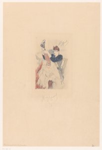 Bailarina de cancán haciendo un ejercicio de flexibilidad Brisement assis (seule) (título sobre el objeto) de Louis Legrand (signed by artist)