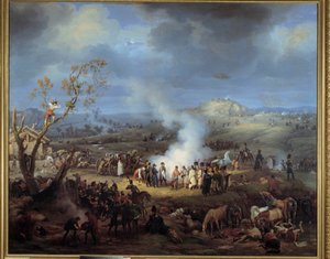 Bivouac de Napoleón I en la víspera de la Batalla de Austerlitz el 1 de diciembre de 1805. Pintura de Louis François Lejeune (1775-1848) de Louis Lejeune