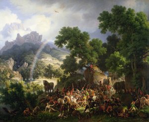 El General Lejeune, capturado y despojado por tropas guerrilleras españolas, es rescatado por Don Juan Padalea (