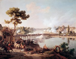 Napoleón Bonaparte dando órdenes durante la Batalla de Lodi de Louis Lejeune