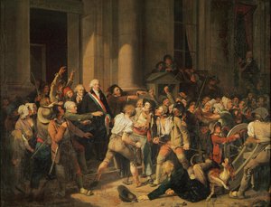 Acto de valor de Monsieur Defontenay, alcalde de Rouen, 29 de agosto de 1792 (óleo sobre lienzo)