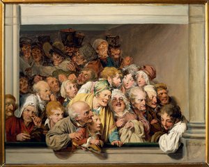 Francia, París, Versalles, Palco de teatro en día de función gratuita de Louis Leopold Boilly