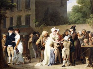 El ilusionista en los bulevares de Louis Leopold Boilly