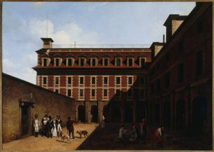 La prison des Madelonnettes, rue des Fontaines, hacia 1810 (óleo) de Louis Leopold Boilly