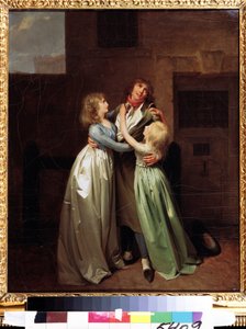""La dolorosa separación"" (Una despedida triste) Pintura de Louis Leopold (Louis Leopold) Boilly (1761-1845) alrededor de 1780 Museo Pushkin, Moscú de Louis Leopold Boilly