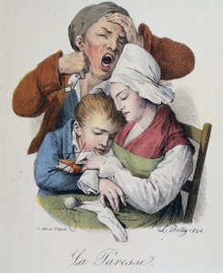 Los siete pecados capitales: Pereza por Boilly de Louis Leopold Boilly