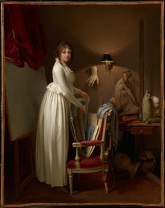 La esposa del artista en su estudio de Louis Leopold Boilly