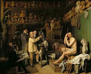 El Estudio de Jean Antoine Houdon (1741-1828) de Louis Leopold Boilly