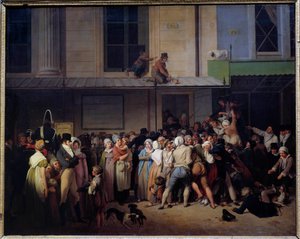 La entrada al teatro de comedia ambigua tiene una representación gratuita de Louis Leopold Boilly