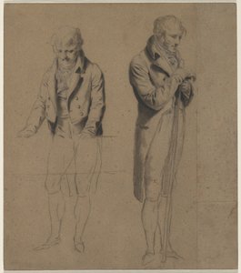 Dos figuras de pie (estudio para un juego de billar) de Louis Leopold Boilly