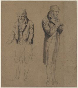 Dos figuras de pie, estudio para Un juego de billar, c. 1807 de Louis Leopold Boilly