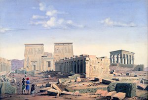 Gran Templo de Isis, c. 1846 de Louis M. A. Linant de Bellefonds,